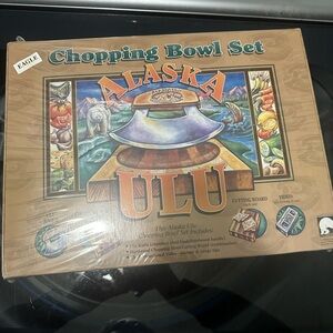 Alaska ULU Chopping Bowl Set - Brown/Tan Artwork